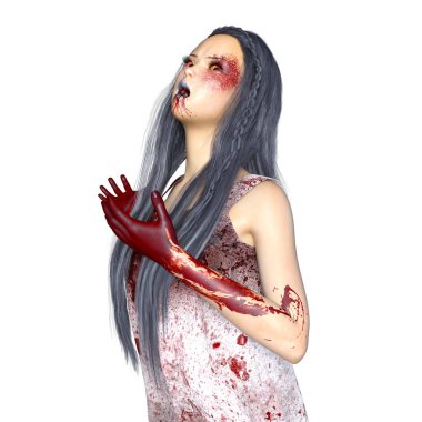 bir kadın zombi 3d cg işleme
