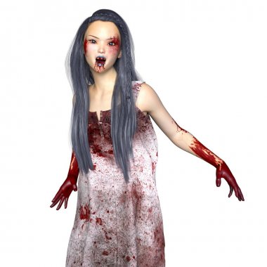 bir kadın zombi 3d cg işleme