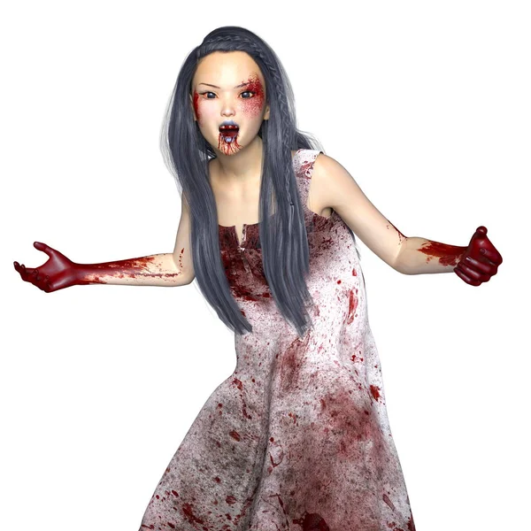 bir kadın zombi 3d cg işleme