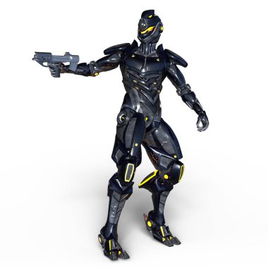 bir cyborg 3d cg render