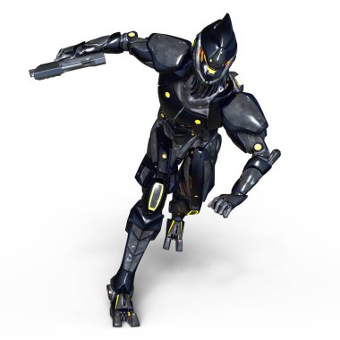 bir cyborg 3d cg render