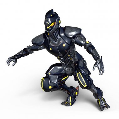 bir cyborg 3d cg render