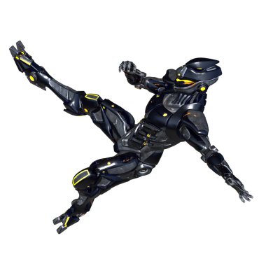 bir cyborg 3d cg render