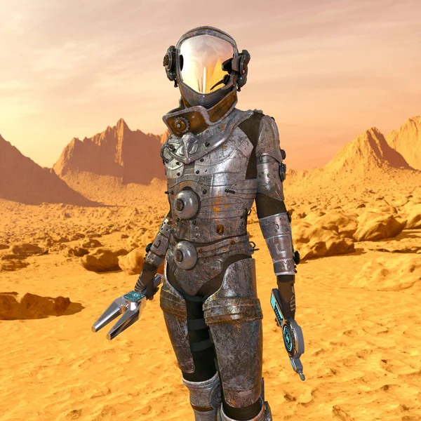 3D CG візуалізація астронавта — стокове фото