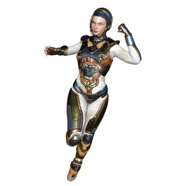 3d cg işleme süper bir kadın