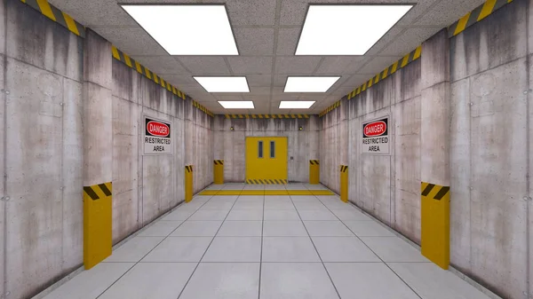 3d cg 渲染的电梯通道 — 图库照片