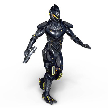 bir cyborg 3d cg render