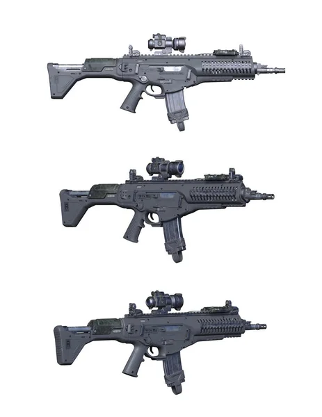 Rendu 3D CG du fusil d'assaut — Photo