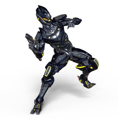 bir cyborg 3d cg render