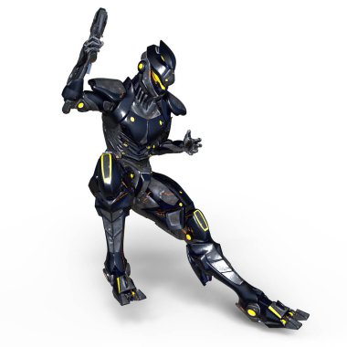 bir cyborg 3d cg render