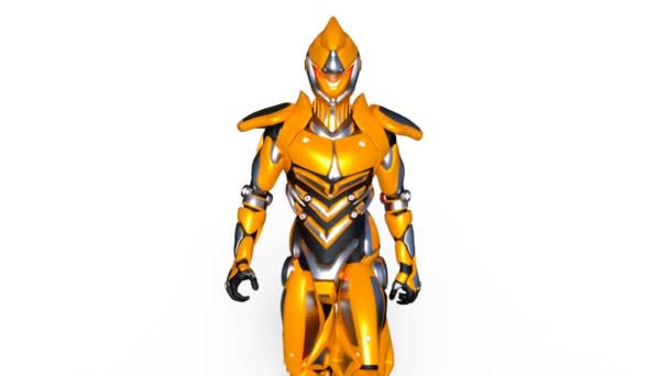 3D rendu 3D d'un cyborg ambulant 