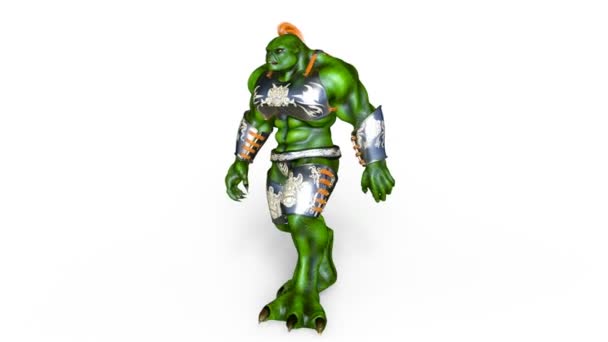 3D rendu 3D d'un monstre marchant 