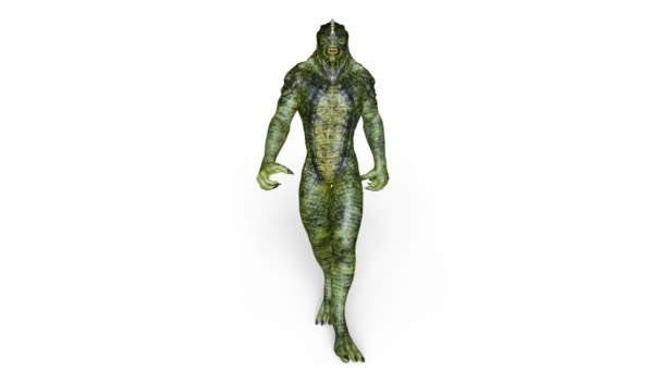 3D CG rendering of a walking monster — Stock Video