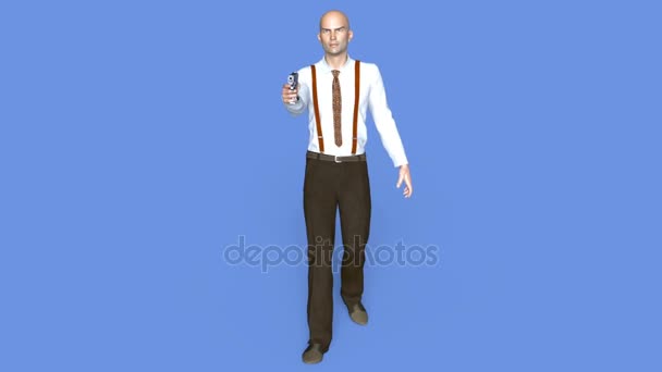 3D-cg-Darstellung eines wandelnden jungen Mannes — Stockvideo