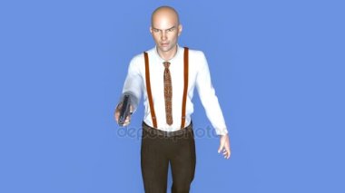 yürüyen bir genç adam 3d cg render