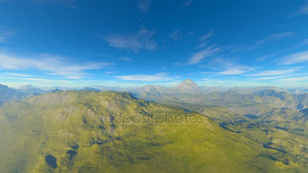 3D CG відображення гірського хребта — стокове відео