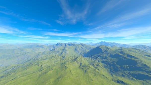 3D CG відображення гірського хребта — стокове відео