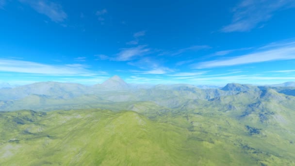 3D-cg rendering van de bergketen — Stockvideo