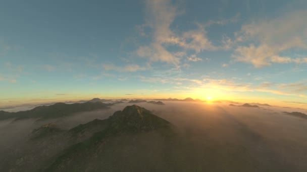 Απόδοσης 3D cg της οροσειράς — Αρχείο Βίντεο