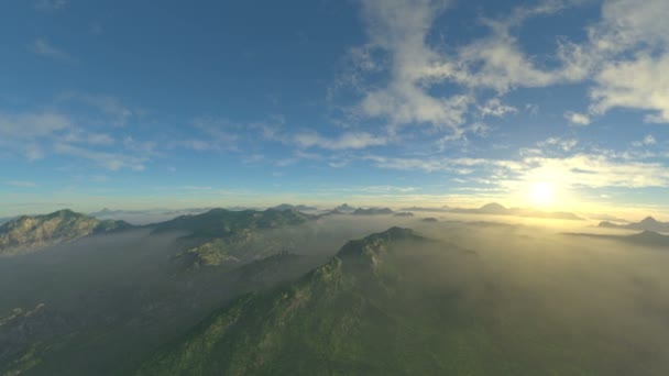 Απόδοσης 3D cg της οροσειράς — Αρχείο Βίντεο