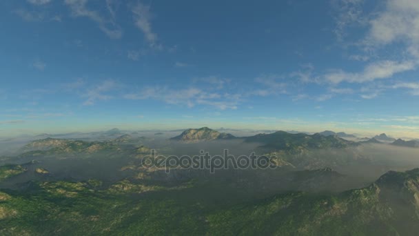 3D CG rendering of the mountain range — Stock Video