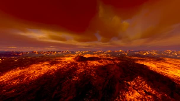 火山の 3 d cg のレンダリング — ストック動画