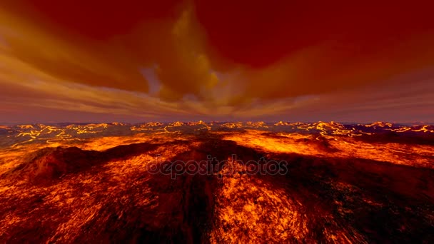 Rendering 3D CG del vulcano — Video Stock