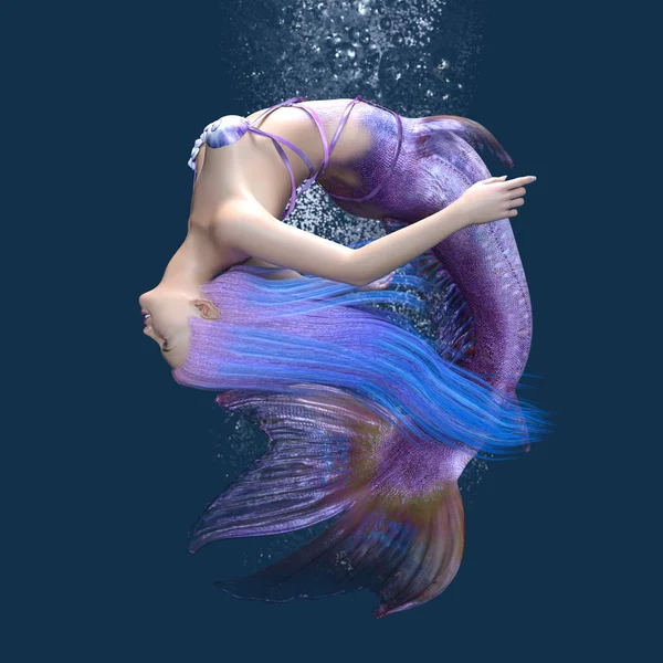 Rendering 3D CG di una sirena — Foto Stock