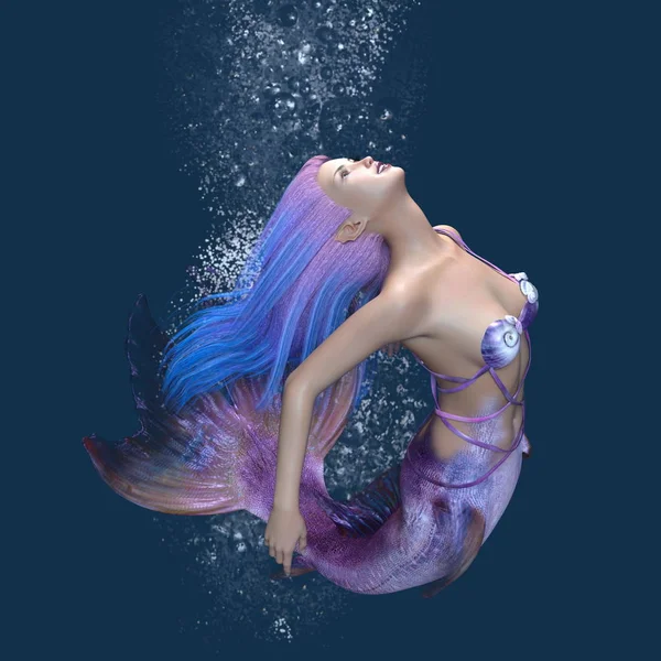 3D-cg rendering van een zeemeermin — Stockfoto