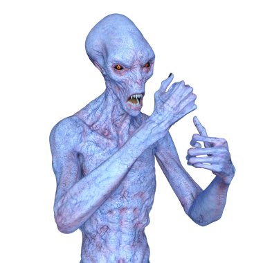 bir uzaylı 3d cg işleme