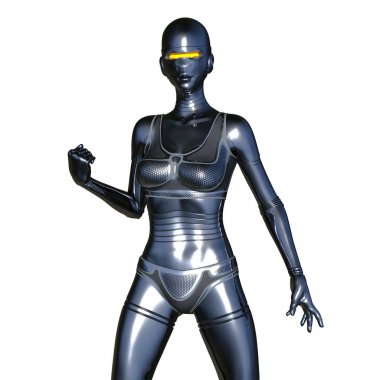 kadın bir cyborg 3d cg render