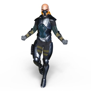 bir savaşçının 3d cg işleme