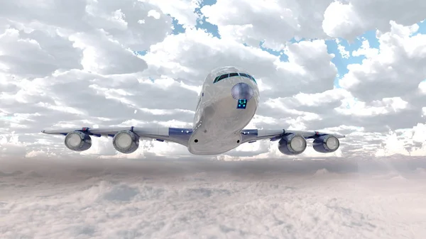 3D CG renderização de um avião — Fotografia de Stock