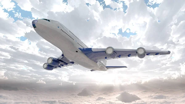 Lentokoneen 3D CG renderöinti — kuvapankkivalokuva