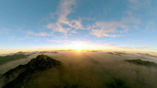 3D rendu 3D de la chaîne de montagnes — Photo