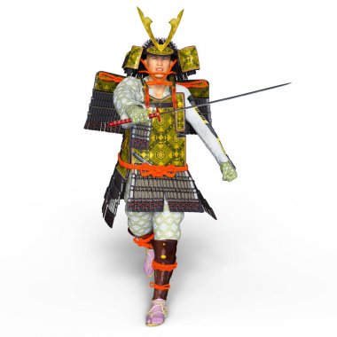 3d cg işleme bir samuray savaşçı