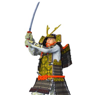 3d cg işleme bir samuray savaşçı