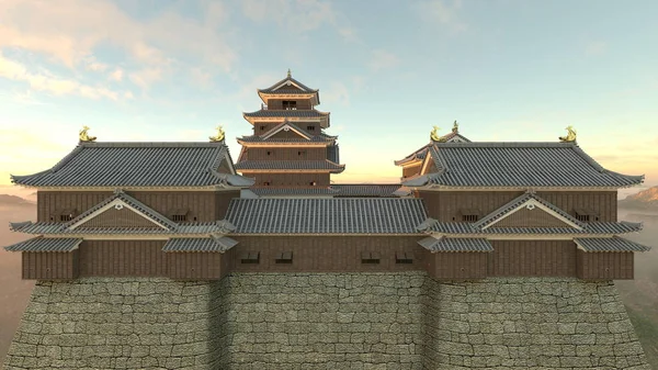 3D CG rendering of the Japanese castle — Stock Photo, Image