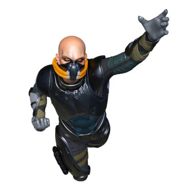 bir savaşçının 3d cg işleme