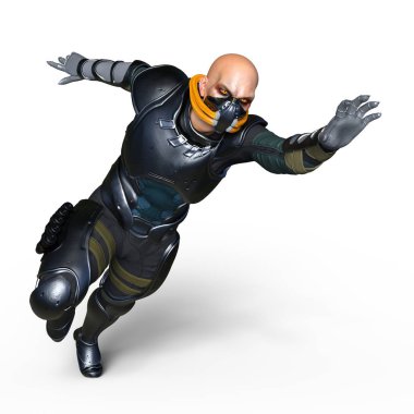 bir savaşçının 3d cg işleme