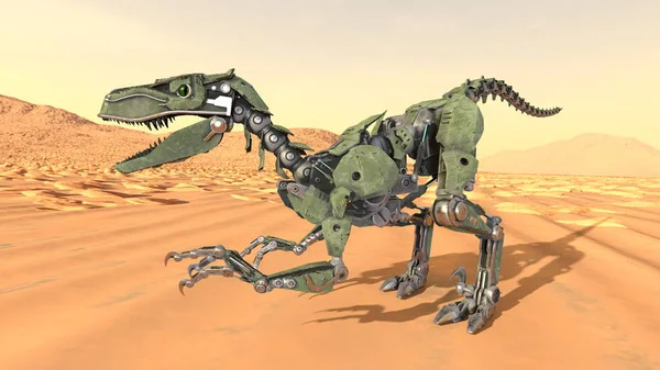 3D CG rendering of a robot dinosaur — Stock Photo, Image