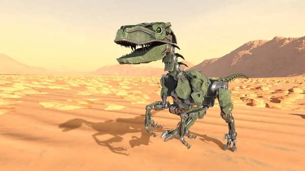 3D CG rendering of a robot dinosaur — Stock Photo, Image