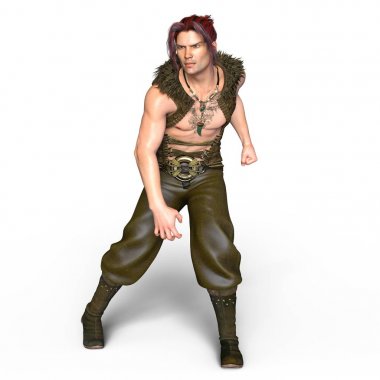 bir savaşçının 3d cg işleme