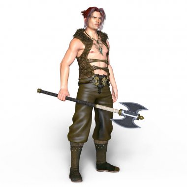 bir savaşçının 3d cg işleme