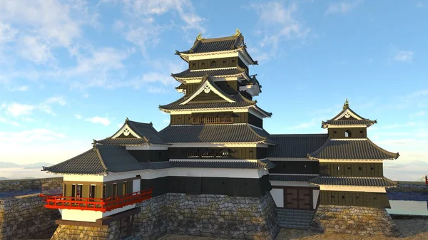 3D CG rendering of the Japanese castle — Stock Photo, Image