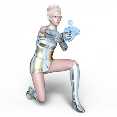 bir kadın savaşçı 3d cg render