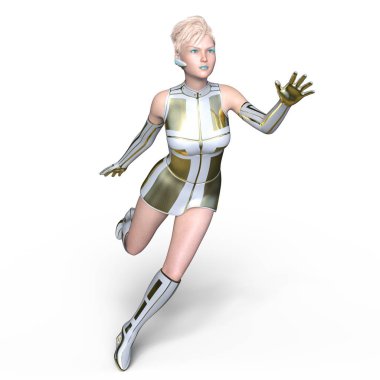 bir kadın savaşçı 3d cg render