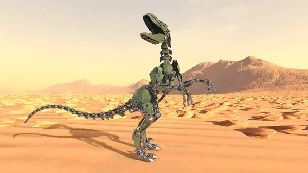 3D CG rendering of a robot dinosaur — Stock Photo, Image
