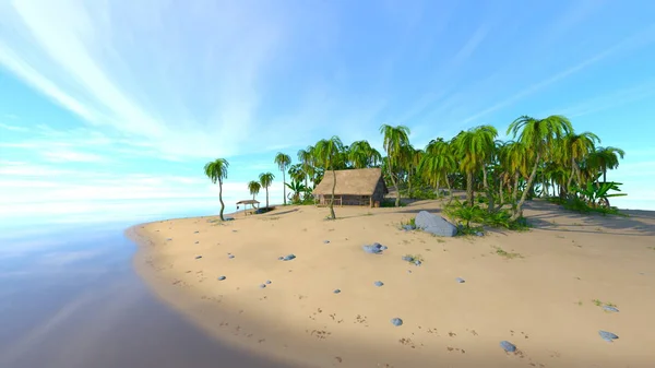 3D cg Darstellung der Insel — Stockfoto