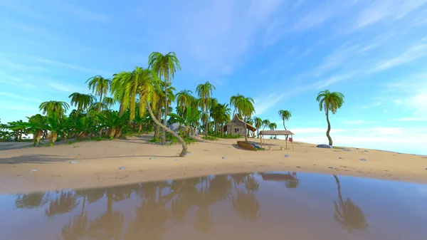3D cg Darstellung der Insel — Stockfoto